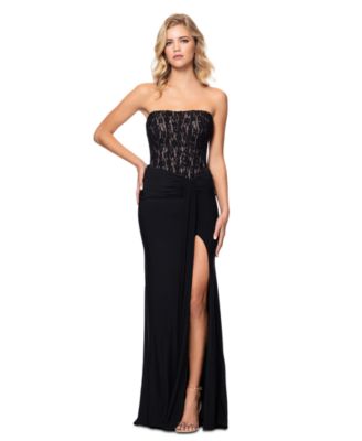 Betsy & Adam - Women's Lace-Bodice Corset Gown
