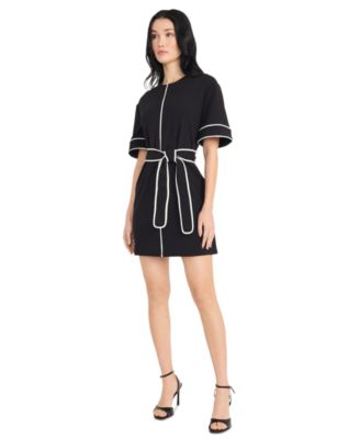 Donna Morgan - Women's Belted A-Line Dress