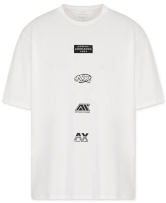 A|X Armani Exchange - Men's Classic Fit Short Sleeve Stacked Logo Graphic T-Shirt