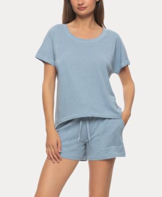 Felina - Women's Lauren Linen Jersey Pullover Top and Shorts Sleepwear