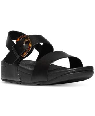 FitFlop - Women's Lulu Resin Buckle Slingback Wedge Sandals