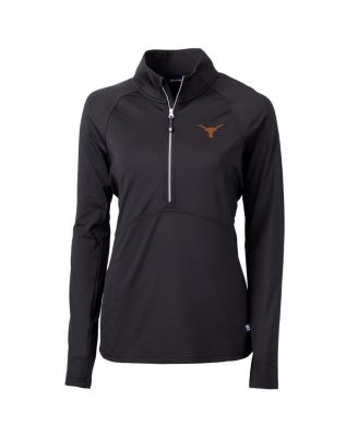 Cutter & Buck - Women's Black Texas Longhorns Adapt Eco Knit Half-Zip Pullover Jacket