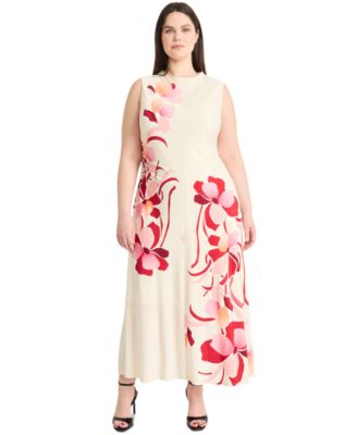 Maggy London - Plus Size Floral-Print Maxi Dress
