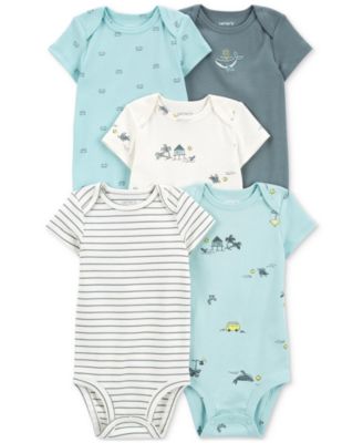 Carter's - Baby Boys Cotton Short-Sleeve Bodysuits, Pack of 5