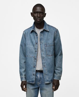 MANGO - Men's Pocket Denim Overshirt