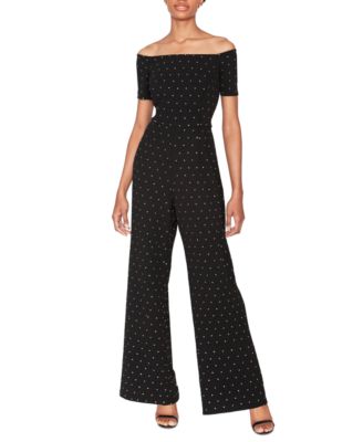 WHITE TIE by Shani - Women's Off-The-Shoulder Jumpsuit