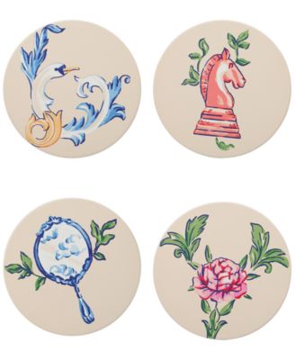 Macy's - Flower Show 4-Piece Ceramic Coaster Set