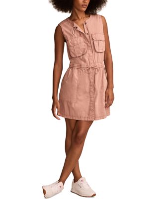 Lucky Brand - Women's Cotton Cargo Drawstring-Waist Dress