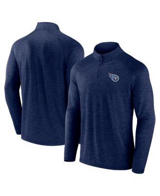 Fanatics - Men's Navy Tennessee Titans Head-to-Head Raglan Quarter-Zip Jacket