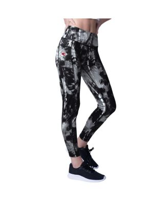 MSX by Michael Strahan - Women's Black Kansas City Chiefs Serena Tie-Dye Leggings