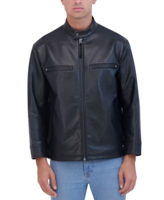 Hudson - Men's Faux Leather Racer Jacket