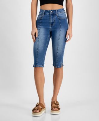Dollhouse - Juniors' Seam Front High-Rise Capri Jeans