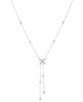 EFFY Collection - Diamond Flower 18" Lariat Necklace (3/4 ct. t.w.) in 14k White Gold