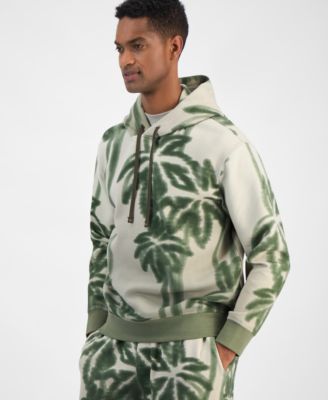 A|X Armani Exchange - Men's Long Sleeve Palm Tree Print Hoodie