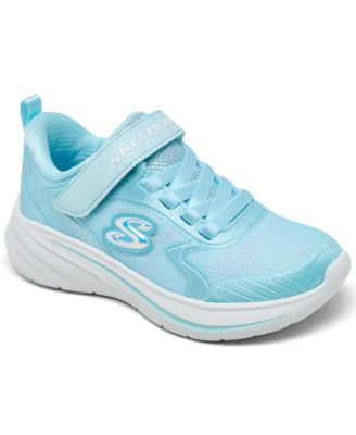 Skechers - Little Girls' Wave 92 Fastening Strap Casual Sneakers from Finish Line