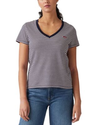 Levi's - Plus Size Perfect V-Neck Striped T-Shirt