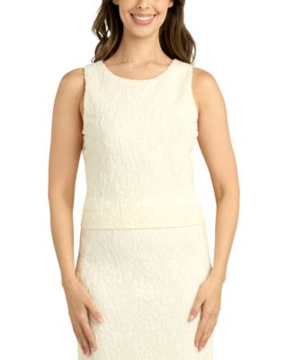 BCX - Juniors' Floral Jacquard Knit Scoop-Neck Tank Top