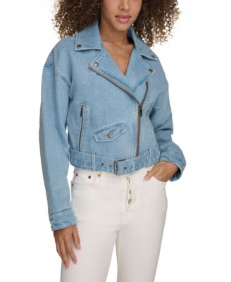 Levi's - Women's Cropped Denim Moto Jacket