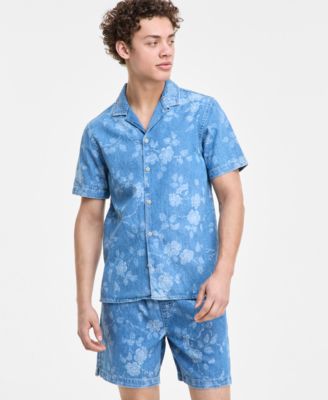 Sun + Stone - Men's Denim Floral Dream Shirt
