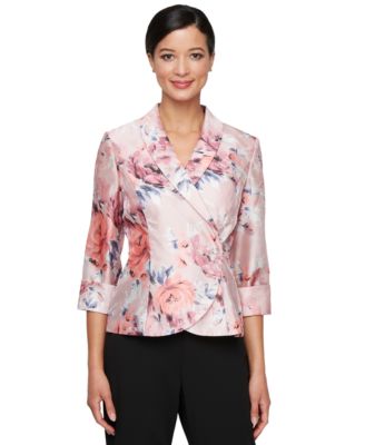 Alex Evenings - Women's Floral 3/4-Sleeve Blouse
