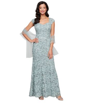 Alex Evenings - Women's Sequined Soutache Mermaid Gown