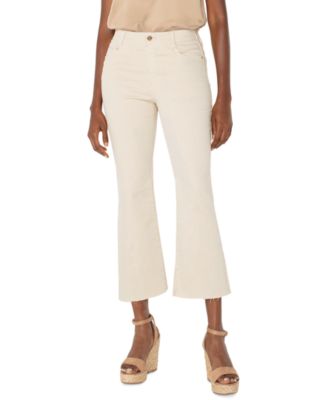 Liverpool Los Angeles - Petite Gia Glider Crop Flare Back-Pleat Jeans