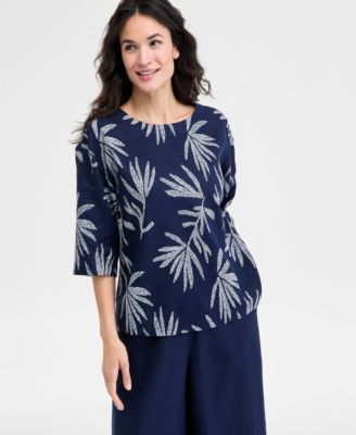 Charter Club - Women's Bhavana Boat-Neck Linen Top