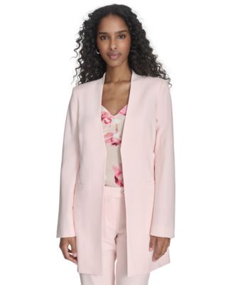 Calvin Klein - Women's Open-Front Long-Sleeve Blazer