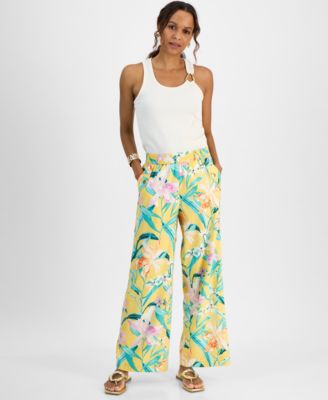 I.N.C. International Concepts - Petite Wide-Leg Pull-On Pants