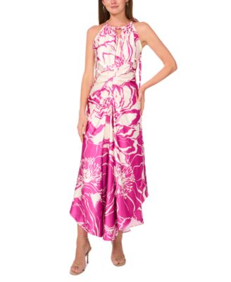 Parker - Women's The Imani Printed Asymmetric Halter Dress