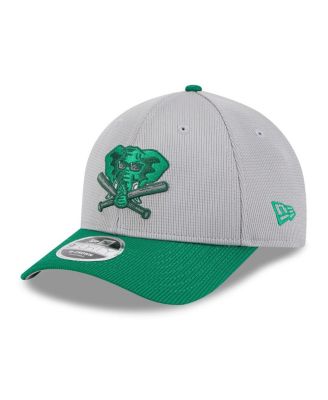 New Era - Men's Gray/Green Athletics 2025 Batting Practice 9FORTY M-Crown Adjustable Hat