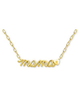 Giani Bernini - Mama Pendant Necklace in 18k Gold-Plated Sterling Silver (also in Sterling Silver), 16" + 2" extender