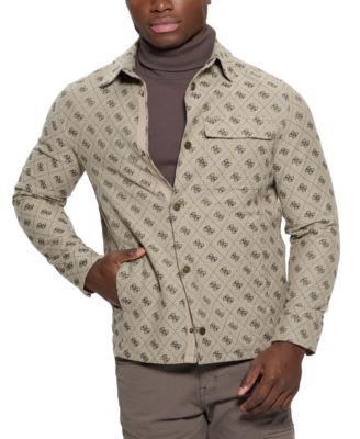 GUESS - Men's Monogram Long-Sleeve Shacket