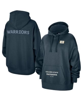 Jordan - Women's Navy Golden State Warriors Courtside Statement Edition Oversize Pullover Hoodie
