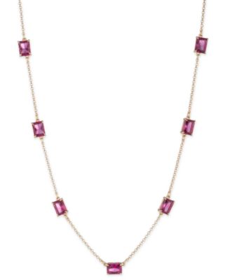 Lauren Ralph Lauren - Gold-Tone Stationed Crystal Collar Necklace