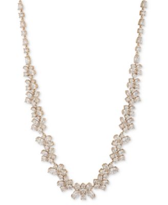 Givenchy - Gold-Tone Cubic Zirconia Collar Necklace, 16" + 3" extender