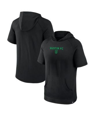 Fanatics - Men's Black Austin FC Match Raglan Short Sleeve Pullover Hoodie