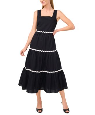 CeCe - Women's Cotton Square-Neck Maxi Dress