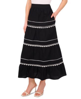 CeCe - Women's Cotton Maxi Tiered Skirt