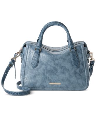 Brahmin - Micaela Bellbottom Blue Zostera Small Leather Satchel