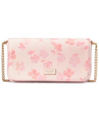 kate spade new york - Serena Spring Pansies Leather Chain Wallet