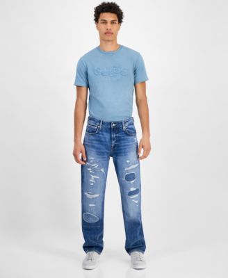 GUESS - Men's Mason Rip and Repair Distressed Jeans