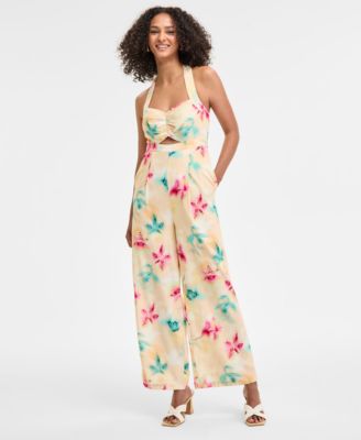 Bar III - Women's Printed Halter Jumpsuit, Exclusively at Macy's