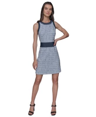 KARL LAGERFELD PARIS - Women's Mixed-Media A-Line Dress