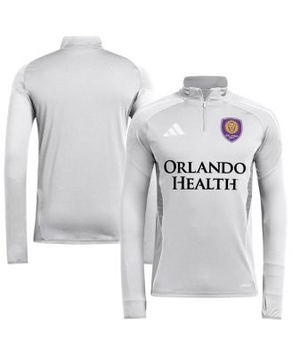 adidas - Men's Silver Orlando City SC 2025 Quarter-Zip Long Sleeve Training Top