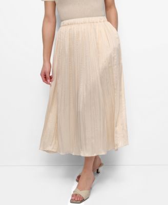 DKNY - Women's Crushed Crease Pull-On Midi Skirt