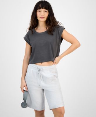 ID Ideology - Women's Cotton Solid-Color Washed Sleeveless Top