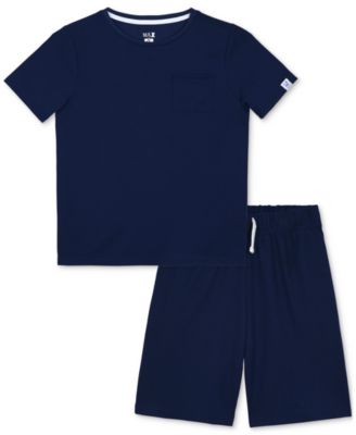 Max & Olivia - Big Boys Waffle Thermal Top & Shorts Pajama Set