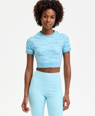 ID Ideology - Women's Printed Seamless Short-Sleeve Cropped Top
