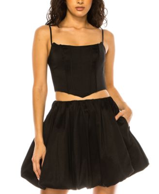 Alex & Sophia - Juniors' 2-Pc. Taffeta Bubble Dress Set